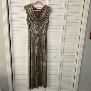 Formal gold jumpsuit